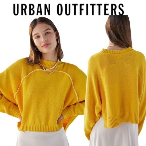 BDG Danica Recycled Knit Sweater yellow Urban Outfitters - Picture 2 of 9